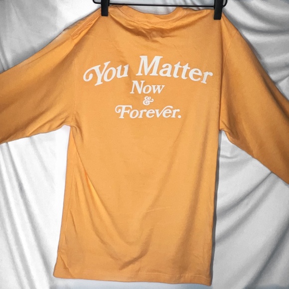 You Matter Now & Forever Long Sleeve T-Shirt- Creamsicle Glow Demetrius Harmon - Picture 3 of 6